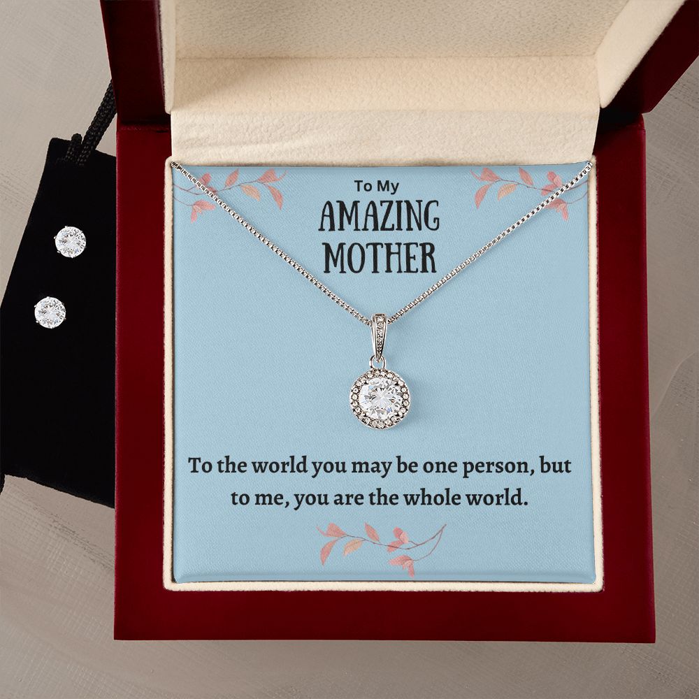 TO MY AMAZING MOTHER: ETERNAL HOPE NECKLACE & EARRING SET