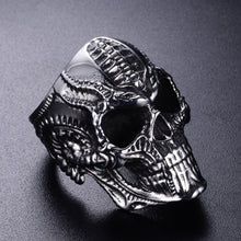 Stainless Steel Skull Ring for Men - Punk Style