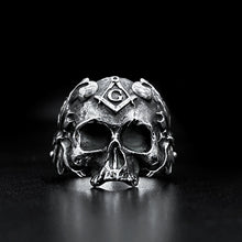 Vintage Sterling Silver Skull Ring for Men