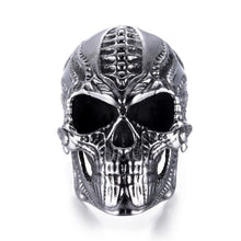 Stainless Steel Skull Ring for Men - Punk Style