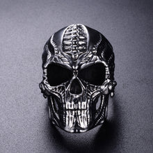 Stainless Steel Skull Ring for Men - Punk Style