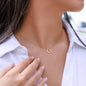 HEART NECKLACE- 14K GOLD OVER STERLING SILVER