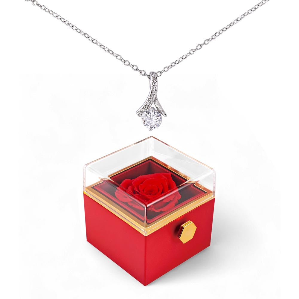 Necklace with Rose Gift Box