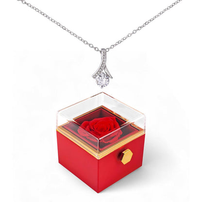 Necklace with Rose Gift Box