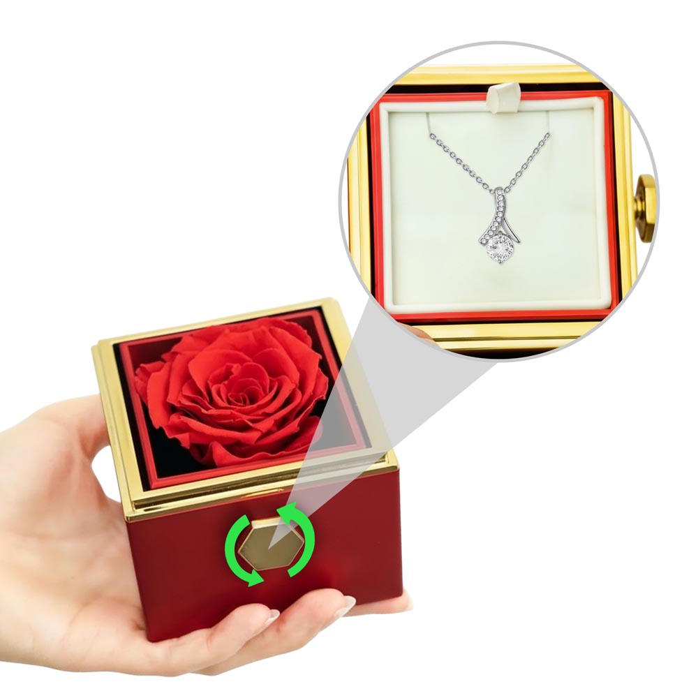 Necklace with Rose Gift Box