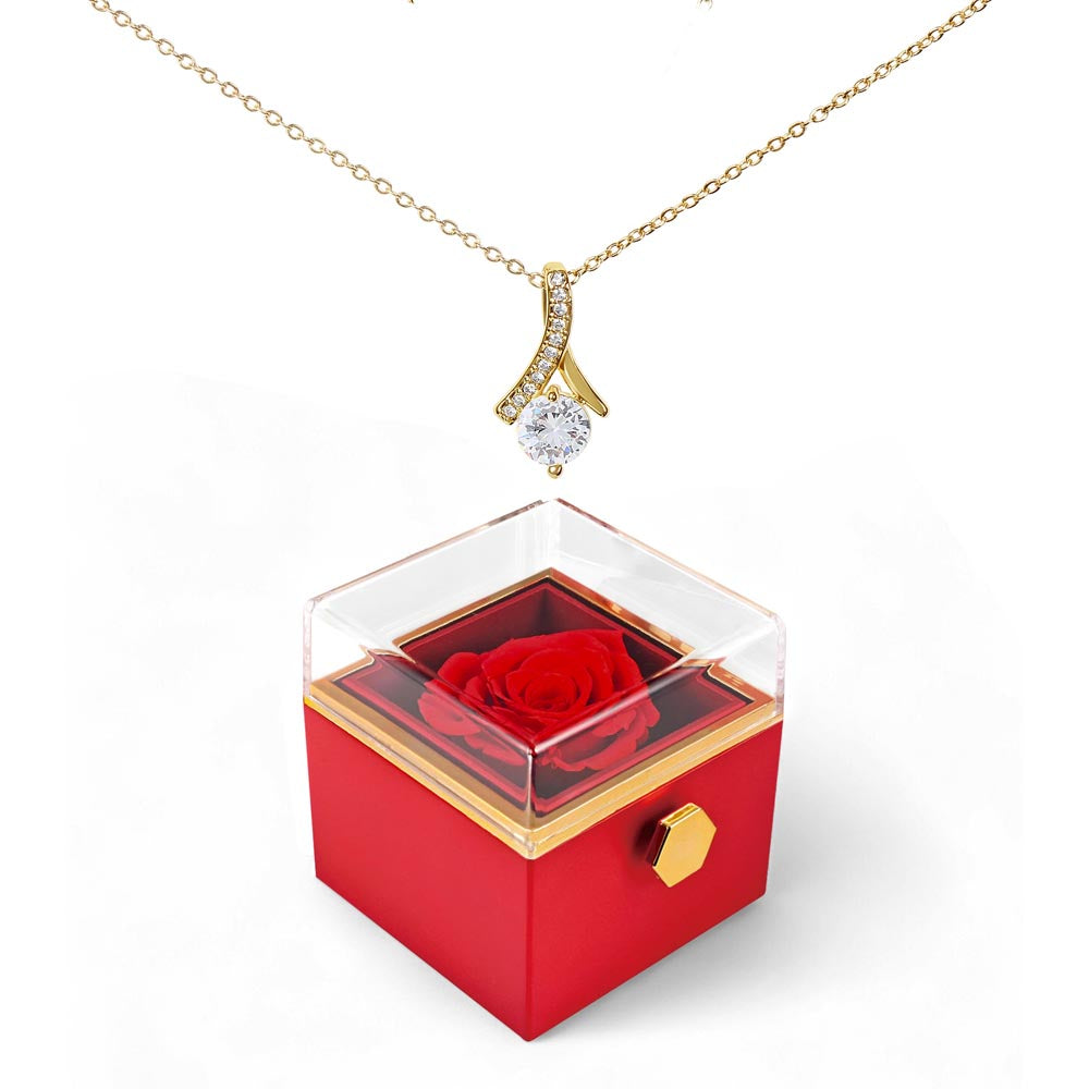 Necklace with Rose Gift Box