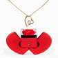 HEART NECKLACE WITH ROSE BOX