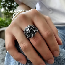 Vintage Sterling Silver Skull Ring for Men
